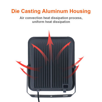 KCD 30w 50w 100w 200w LED Flood Light with 3000-6500K Color Temperature IP65 Waterproof and 50000 Hours Lifespan for Baseball Stadium Sports