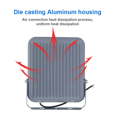 KCD Gray Body IP66 Waterproof CE Certified Remote Control Stadium Floodlight LED Flood Light Outdoor